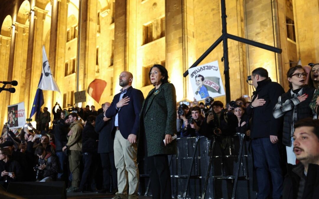 Georgia president hints at Russian-aided vote fraud; protests against ‘stolen election’