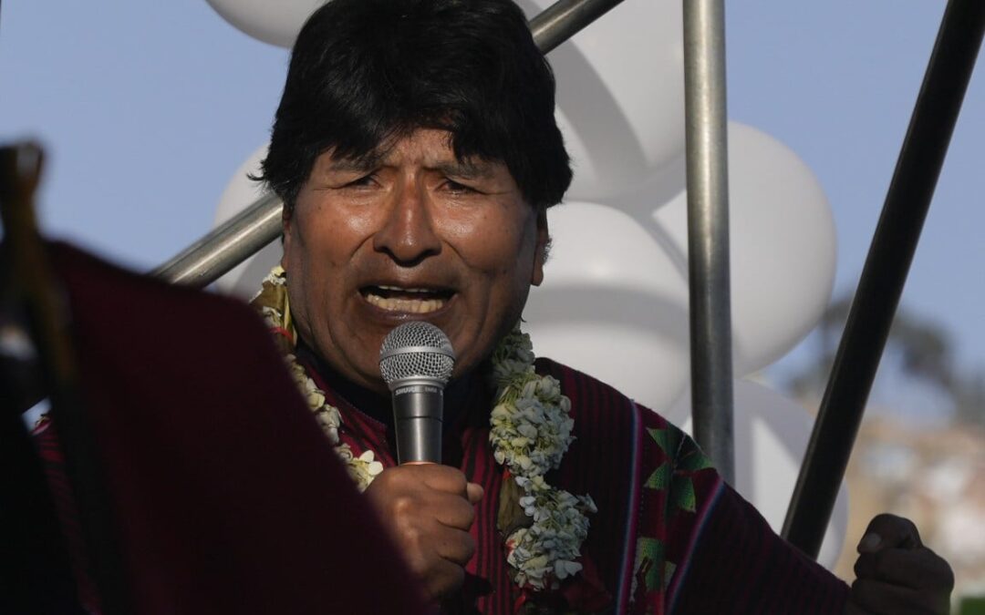 Bolivia’s ex-president Morales says his vehicle was hit by gunfire as tensions flare