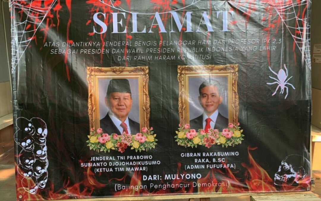 Anti-Prabowo banner in Indonesian university causes suspension, fuelling censorship fears