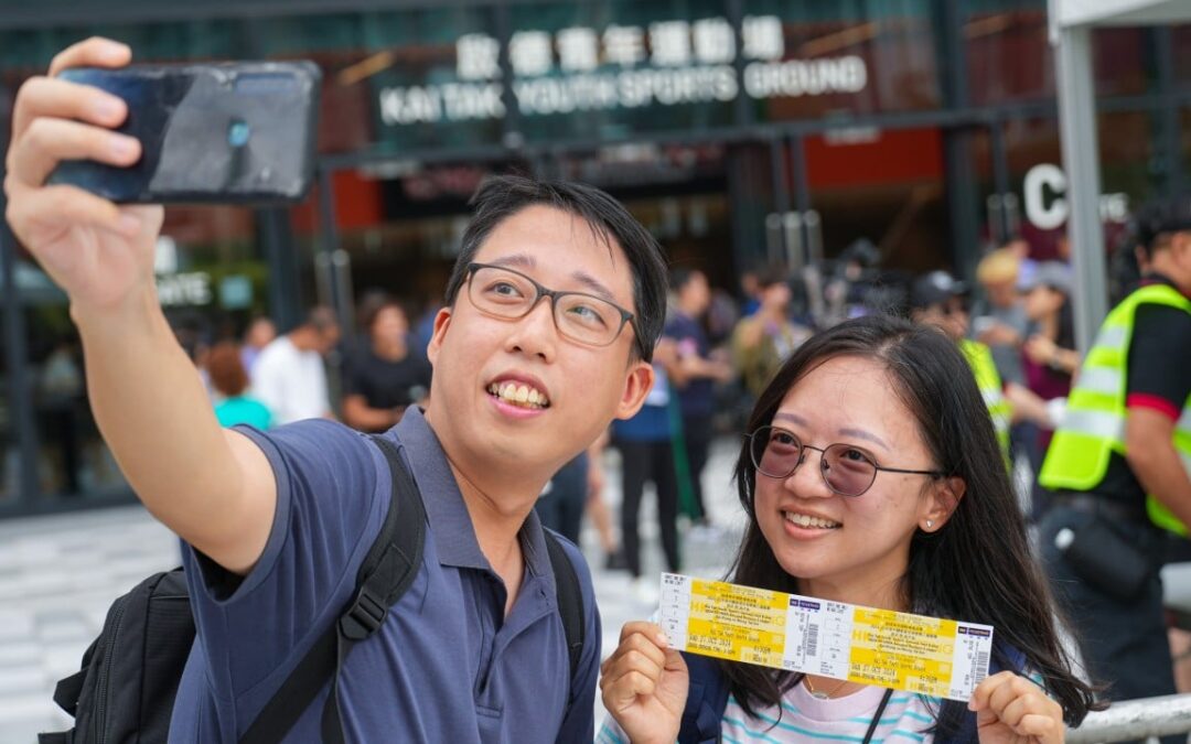 First test run at Hong Kong’s Kai Tak Sports Park with 1,000 spectators at football match