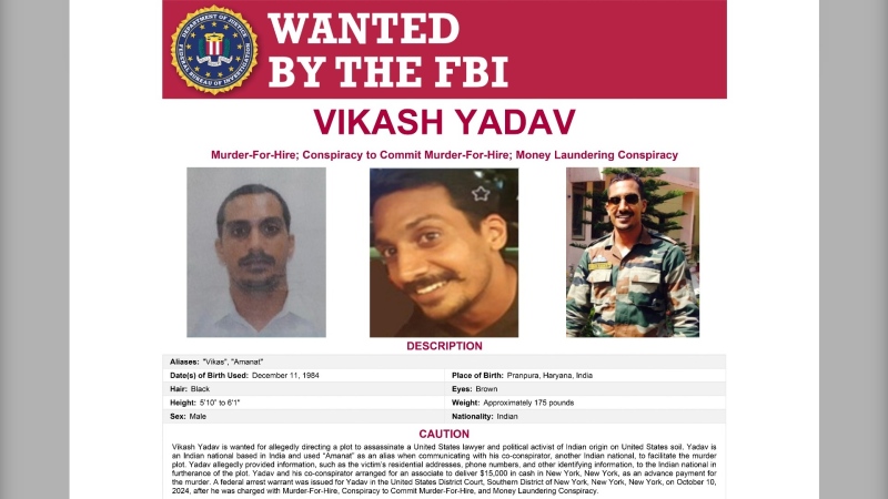 Indian government employee charged in foiled murder-for-hire plot in New York City