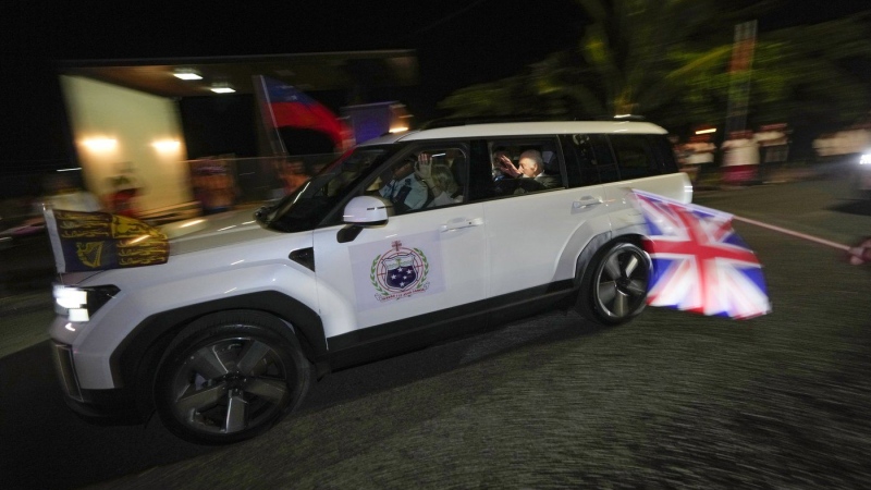 Charles gets a warm welcome on his first visit as king to Samoa. But uneasy questions await