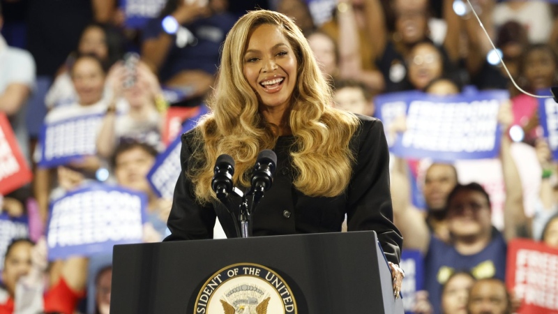 Beyoncé endorses Kamala Harris in joyful speech at Houston rally: ‘I’m here as a mother’