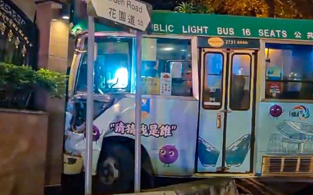 Minibus driver critically injured after vehicle crashes in upscale Hong Kong neighbourhood