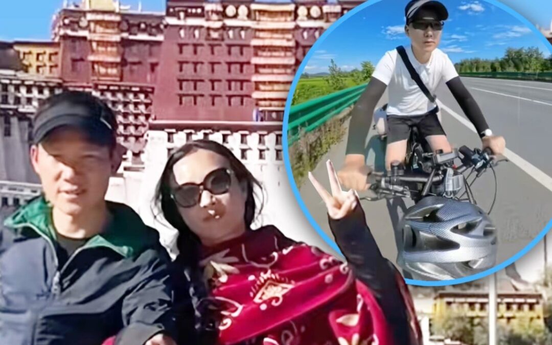 Man in China cycles 4,400km over 100 days to reconcile with wife after 2 years apart