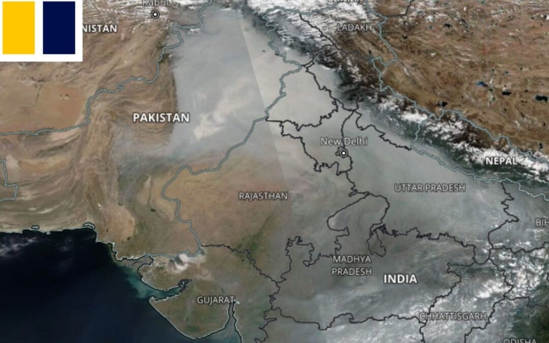 Satellite images show toxic smog over South Asia visible from space