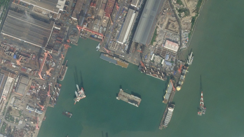 Satellite imagery shows mystery ship built in China amid breakneck naval expansion