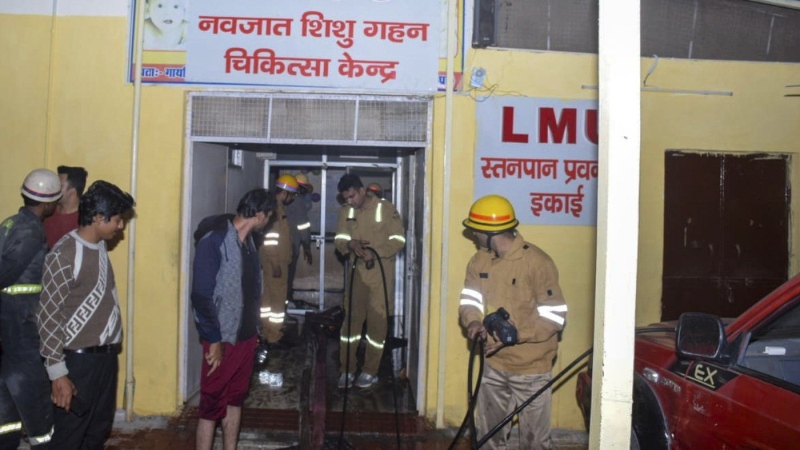 Fire engulfs hospital ward in northern India, killing 10 newborn babies