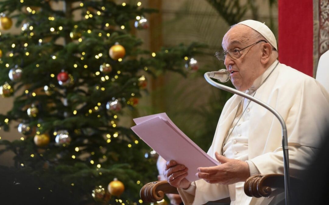 Pope Francis, in annual Christmas message,  reprimands Vatican staff for gossiping