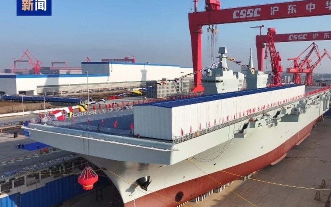 China’s military launches new amphibious assault ship