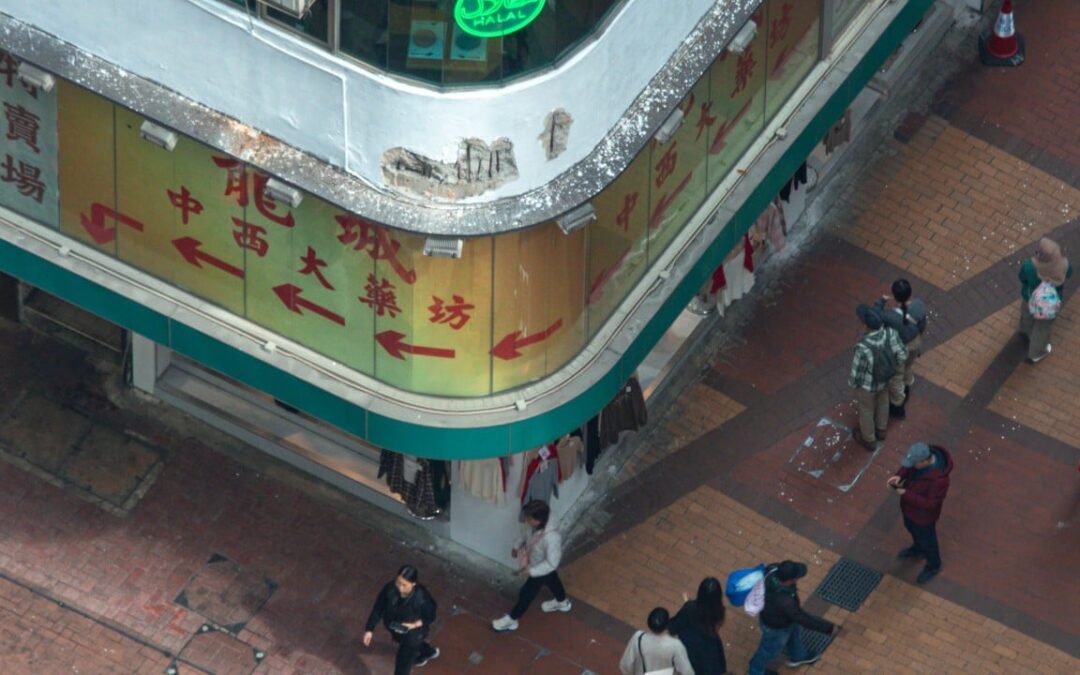 Hong Kong building with falling concrete failed 2020 inspection notice