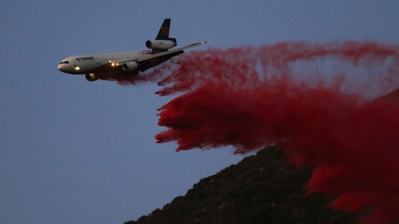 Strong winds forecast for Los Angeles threaten area’s fight against fires