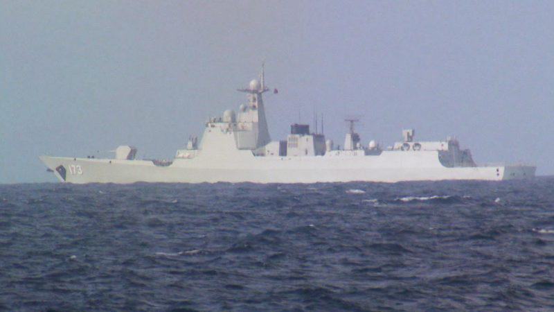 Multiple Chinese warships track Canadian HMCS Ottawa through the South China Sea